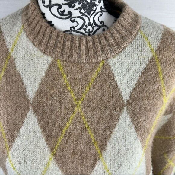 Pringle of Scotland x H&M Diamond Check Wool Blend Sweater - Picture 3 of 9